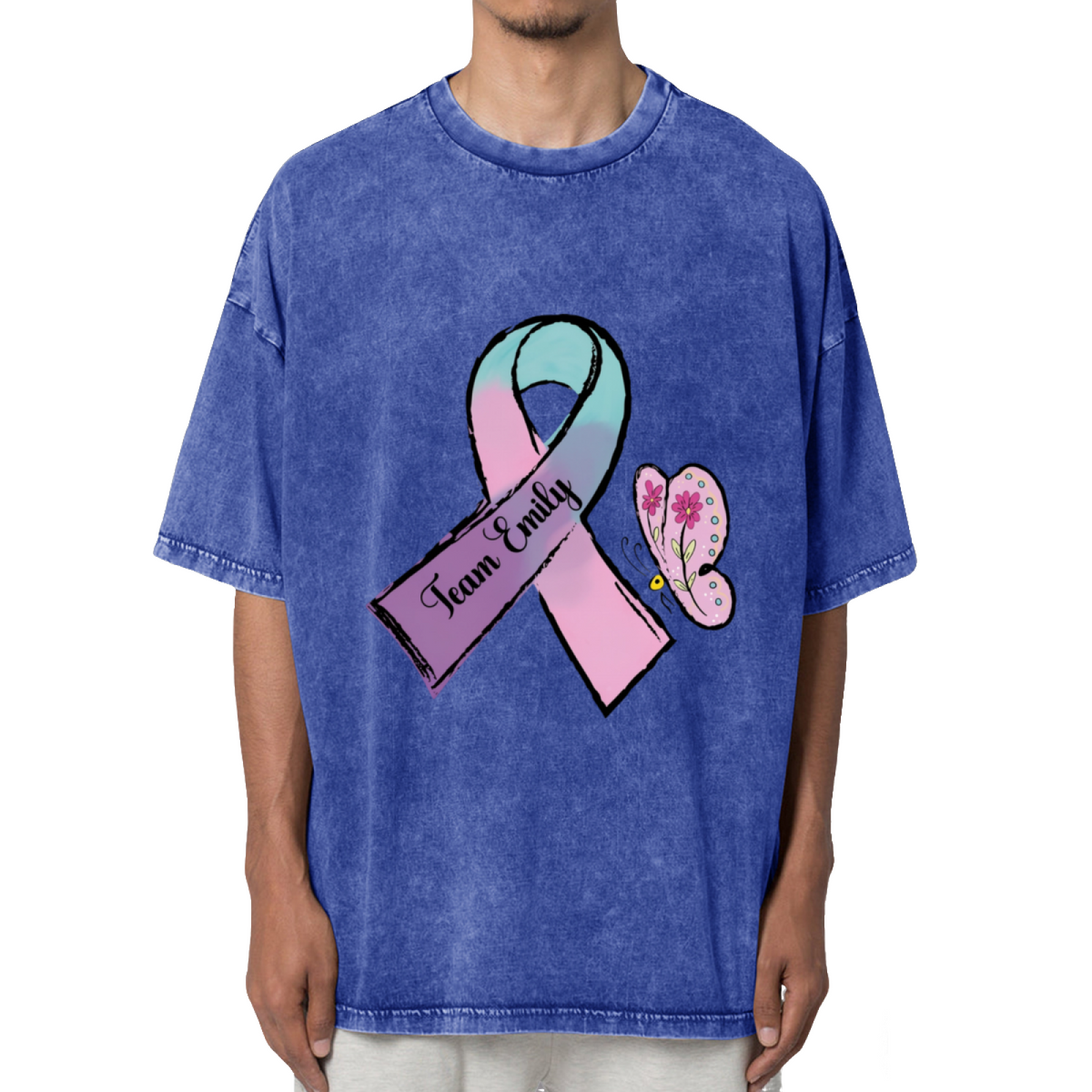 Thyroid Cancer Washed Graphic T-Shirt