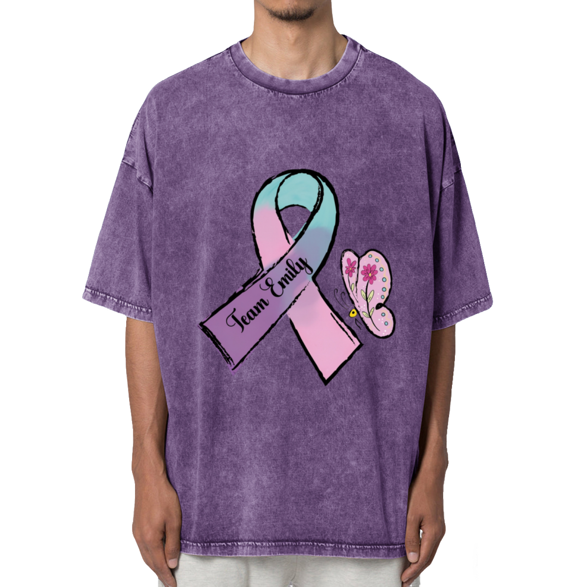 Thyroid Cancer Washed Graphic T-Shirt
