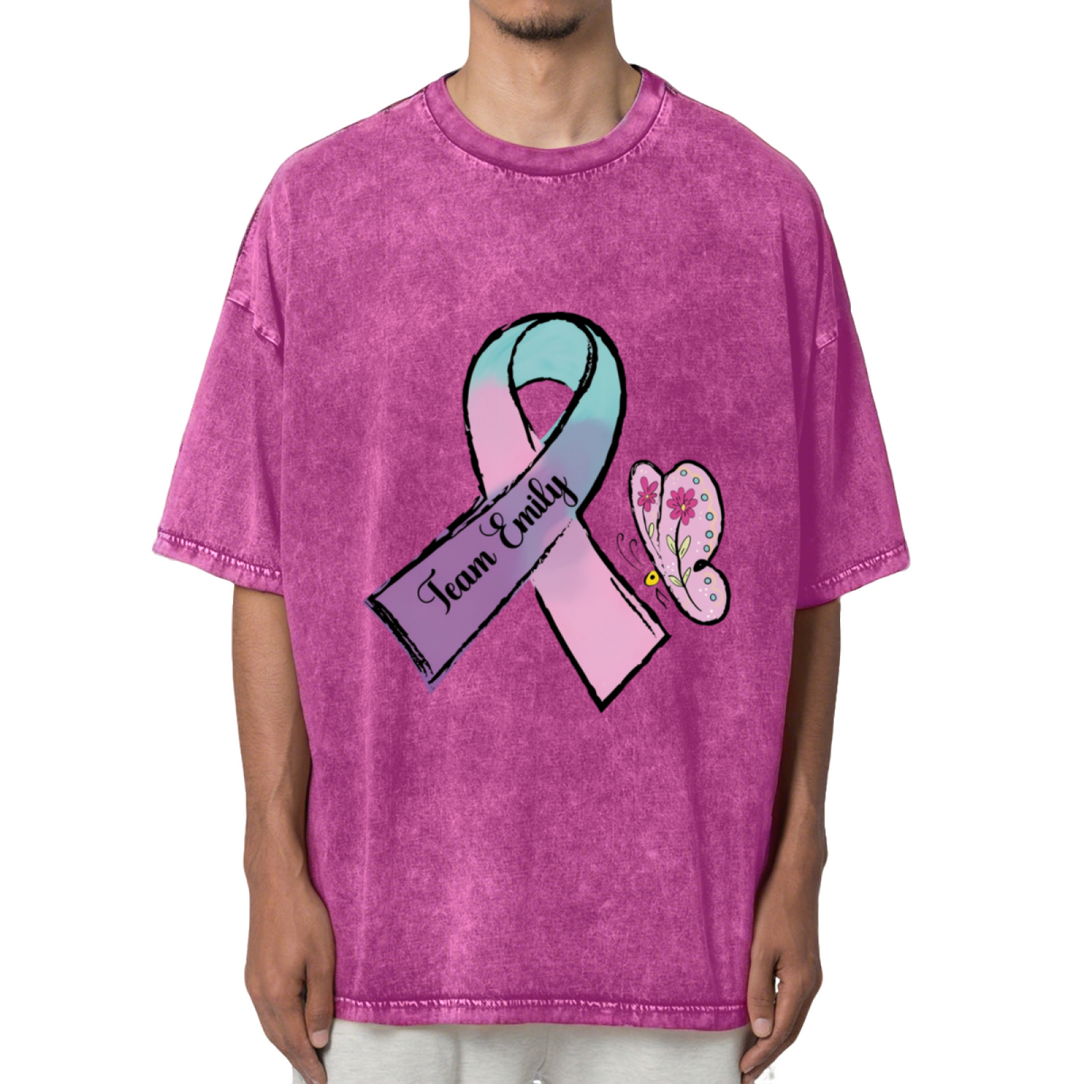 Thyroid Cancer Washed Graphic T-Shirt