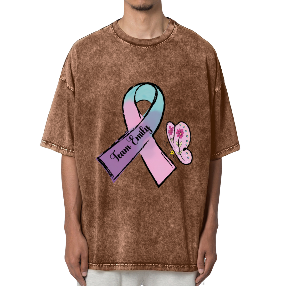 Thyroid Cancer Washed Graphic T-Shirt