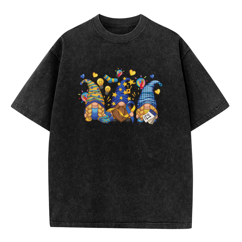 Down Syndrome Gnomes washed graphic T-shirt product image