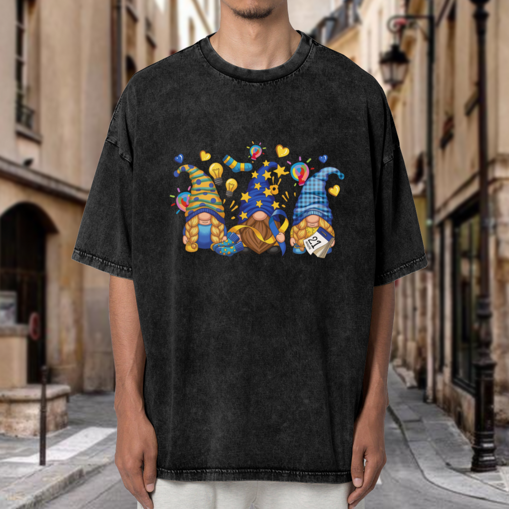 Down Syndrome Gnomes washed graphic T-shirt product image