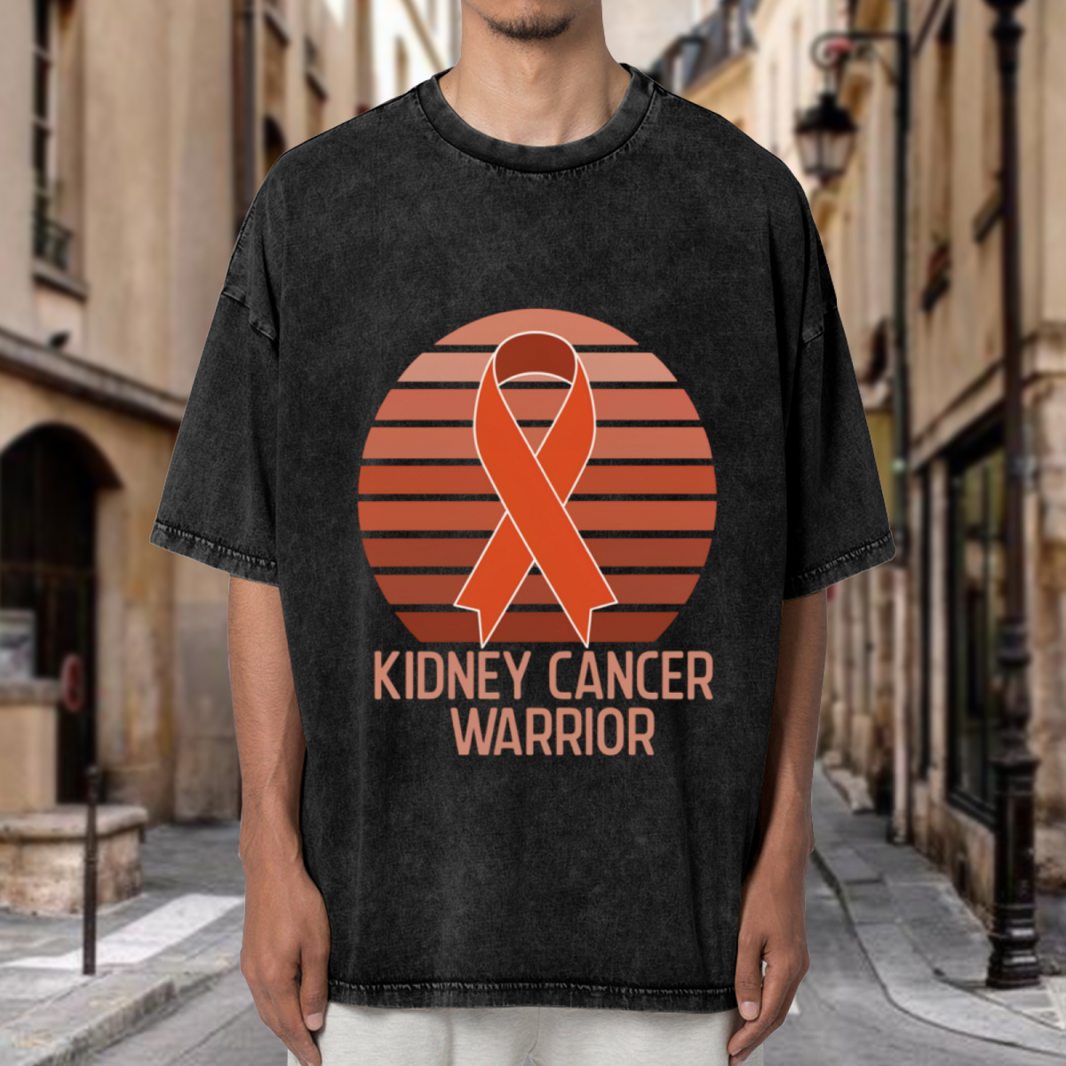 Kidney Cancer washed graphic T-shirt product image