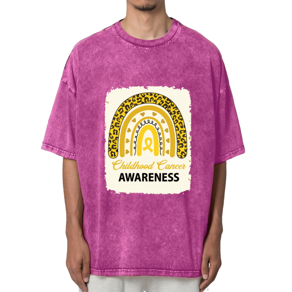 Childhood Cancer Awareness Pediatric Washed Graphic T-Shirt