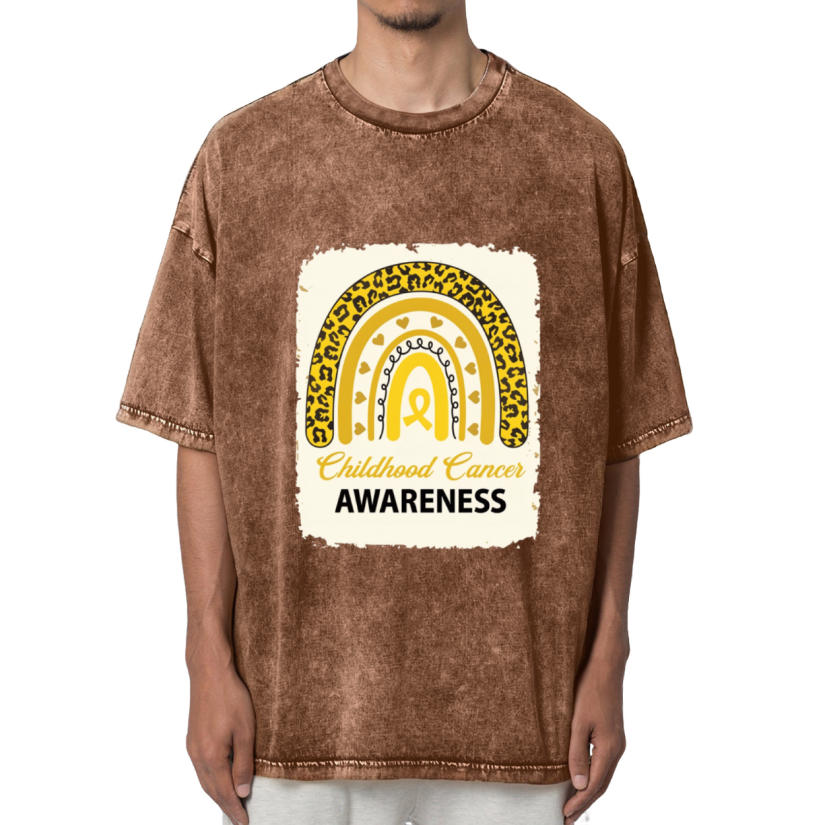 Childhood Cancer Awareness Pediatric Washed Graphic T-Shirt