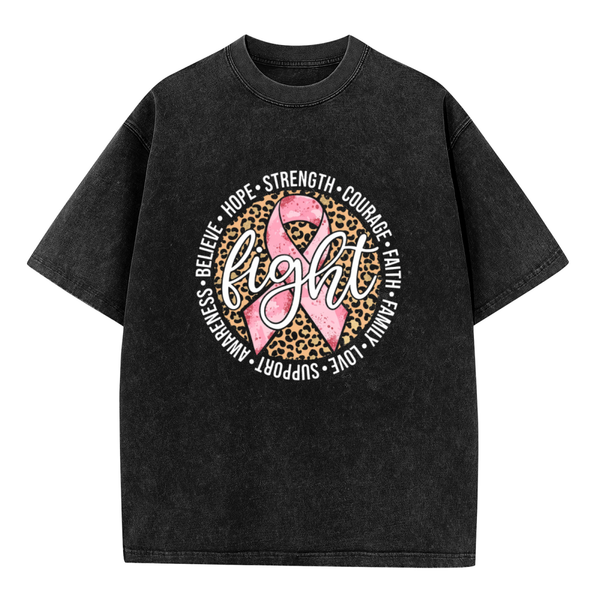 Breast Cancer Support washed graphic T-shirt product image