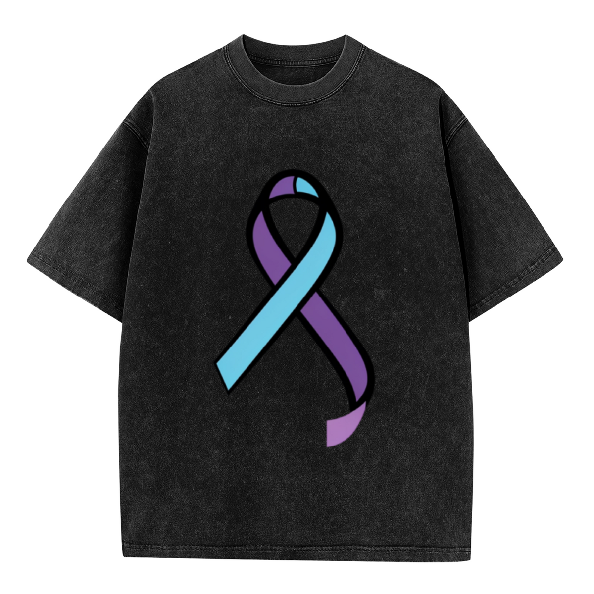 Purple And Teal Suicide washed graphic T-shirt product image