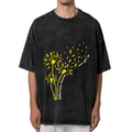 Childhood Cancer Awareness Dandelion washed graphic T-shirt product image