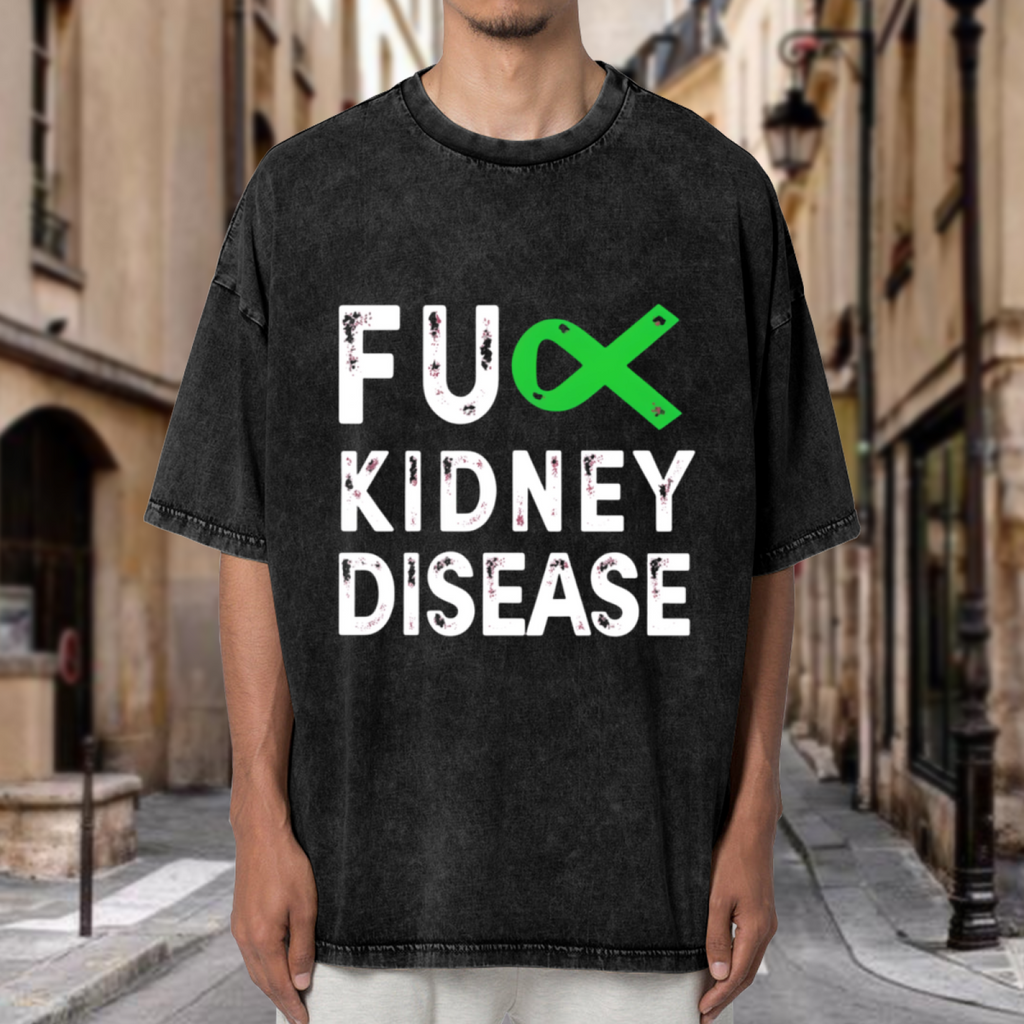 Kidney Disease washed graphic T-shirt product image