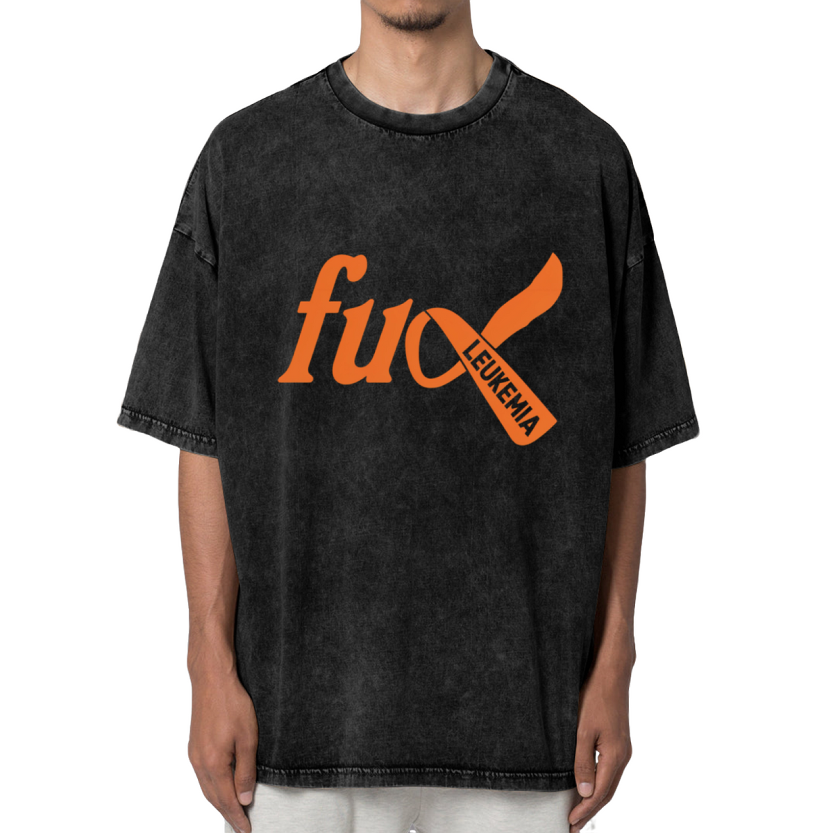 Fuck Leukemia Cancer washed graphic T-shirt product image
