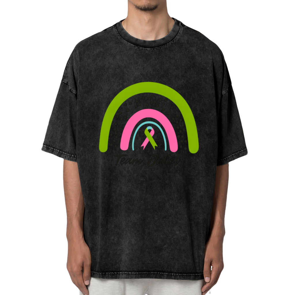 Custom Metastatic Breast Cancer washed graphic T-shirt product image
