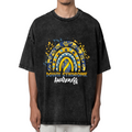 Down Syndrome Rainbow Awareness washed graphic T-shirt product image