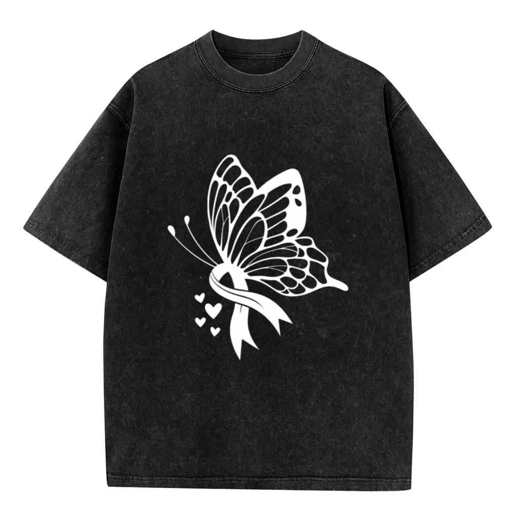 Lung Cancer washed graphic T-shirt product image