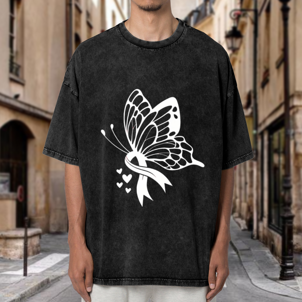 Lung Cancer washed graphic T-shirt product image