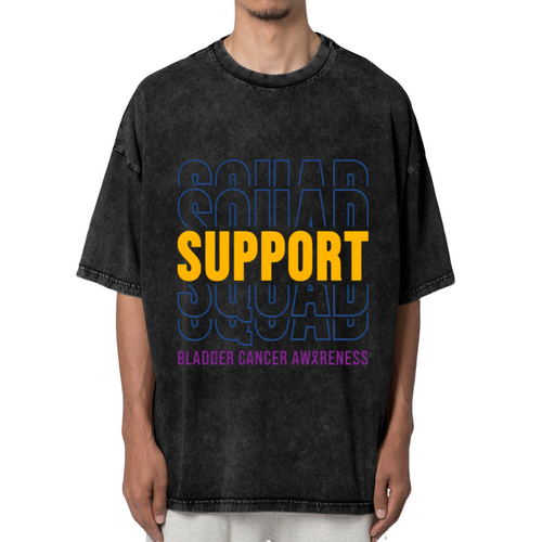 Cancer Support Squad washed graphic T-shirt product image
