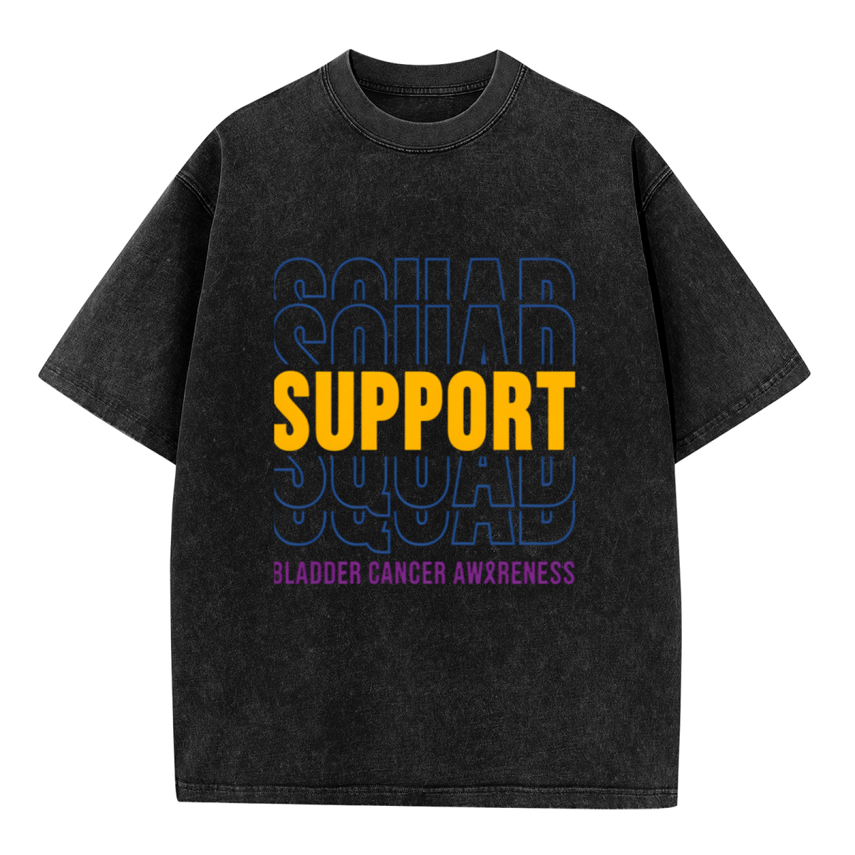 Cancer Support Squad washed graphic T-shirt product image