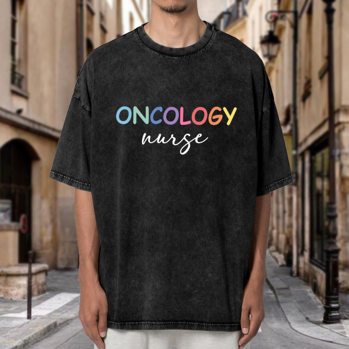 Oncology Nurse washed graphic T-shirt product image