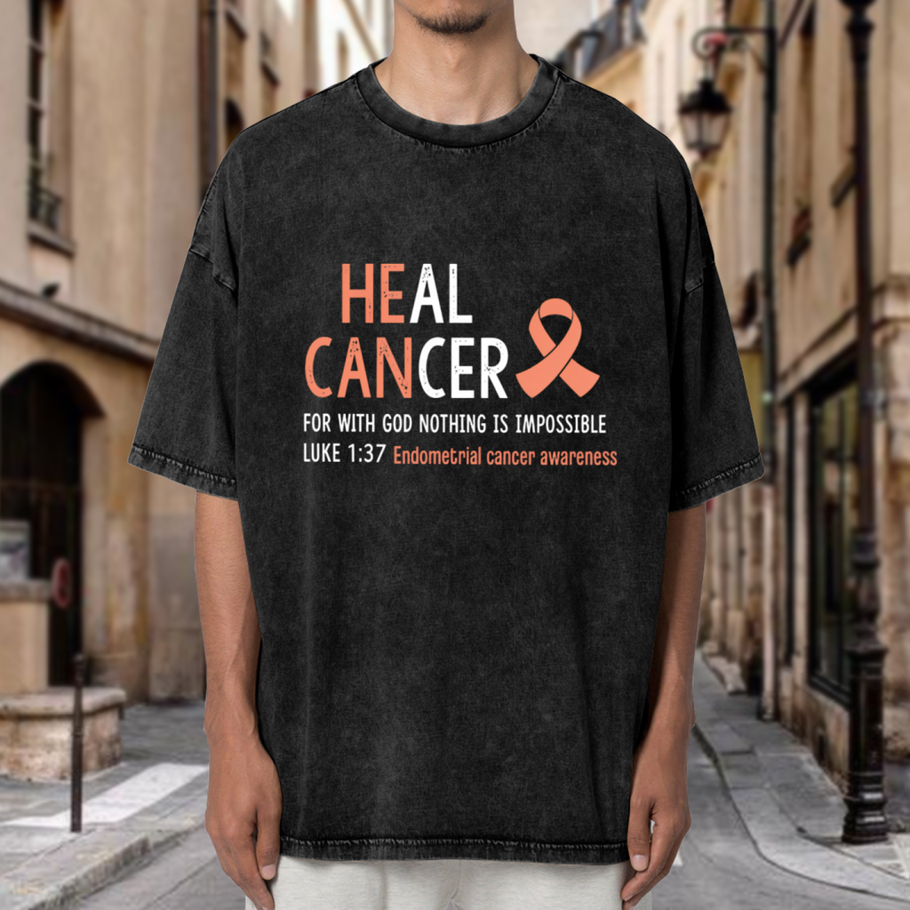 Heal Cancer washed graphic T-shirt product image