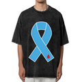 Diabetes Blue Ribbon washed graphic T-shirt product image