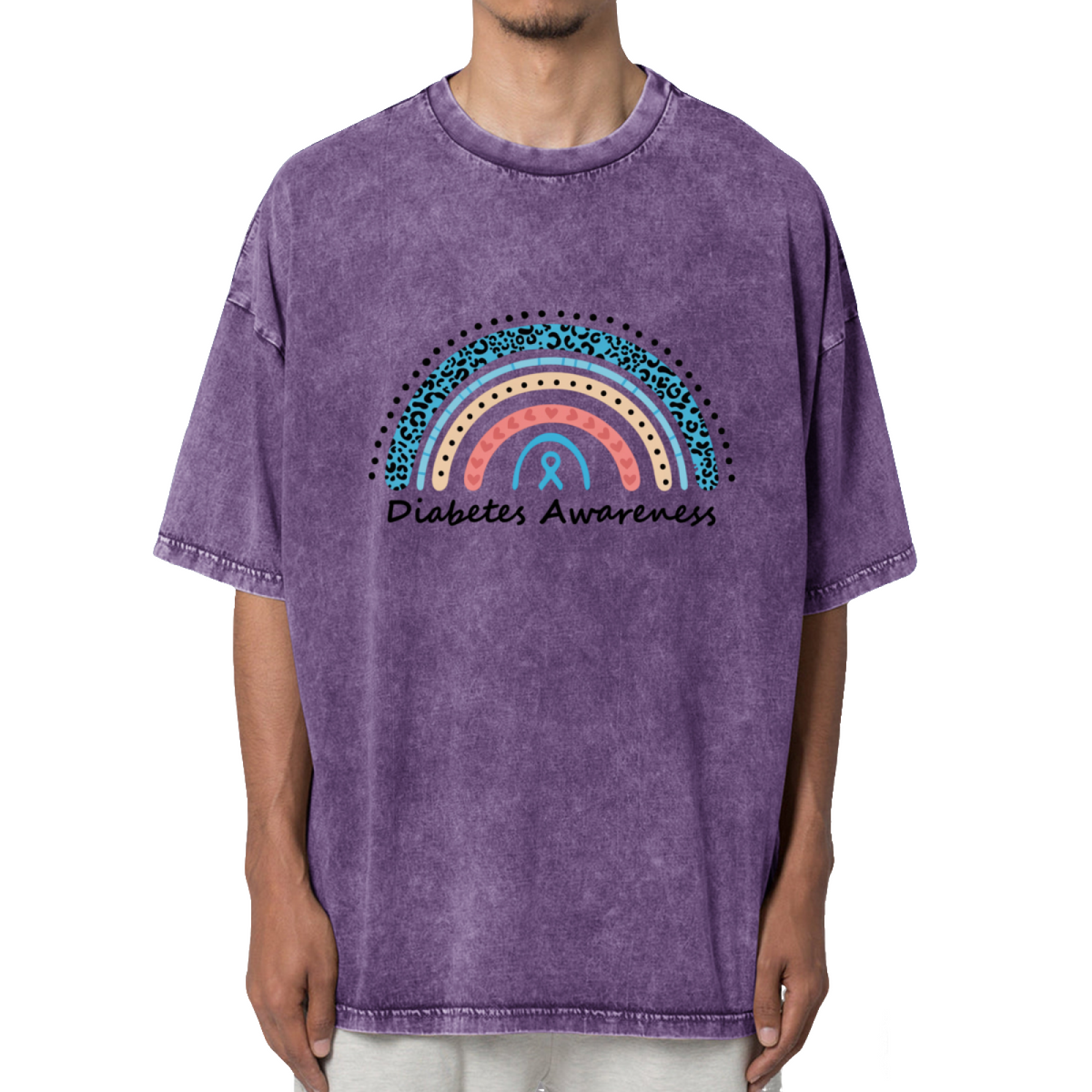 Diabetes Awareness Washed Graphic T-Shirt