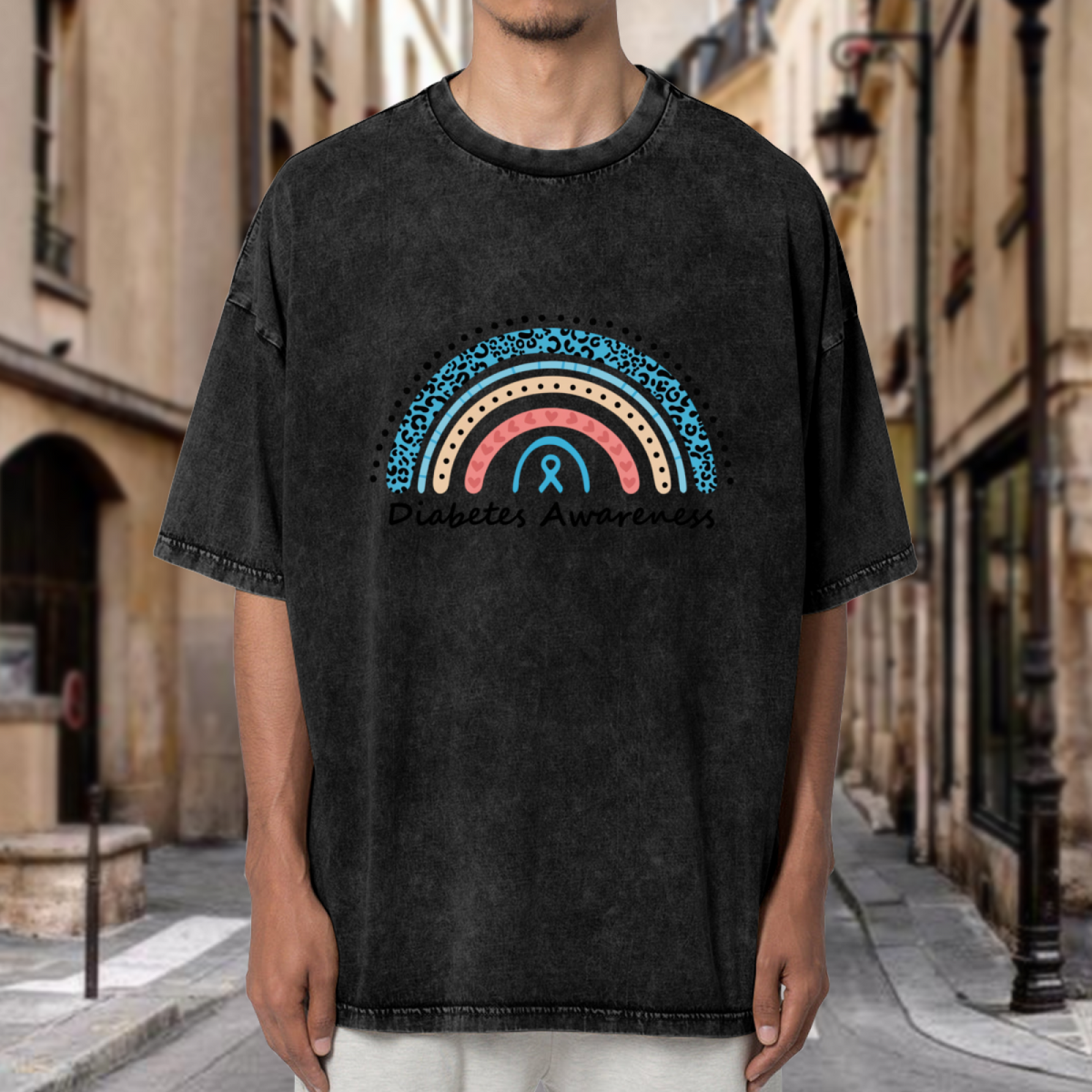 Diabetes Awareness washed graphic T-shirt product image