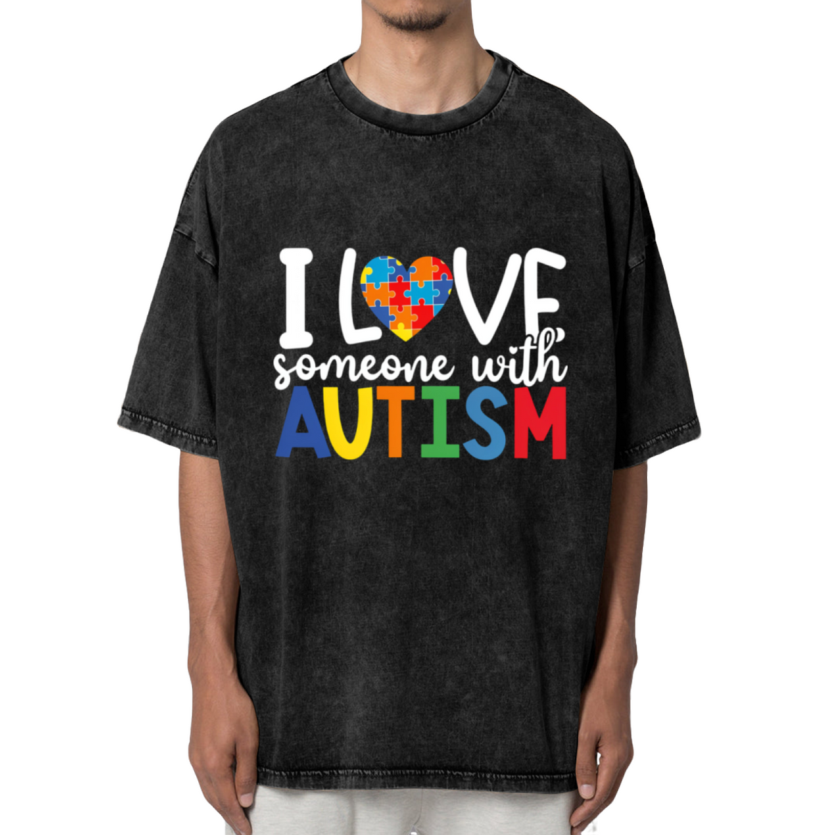 Autism Support washed graphic T-shirt product image