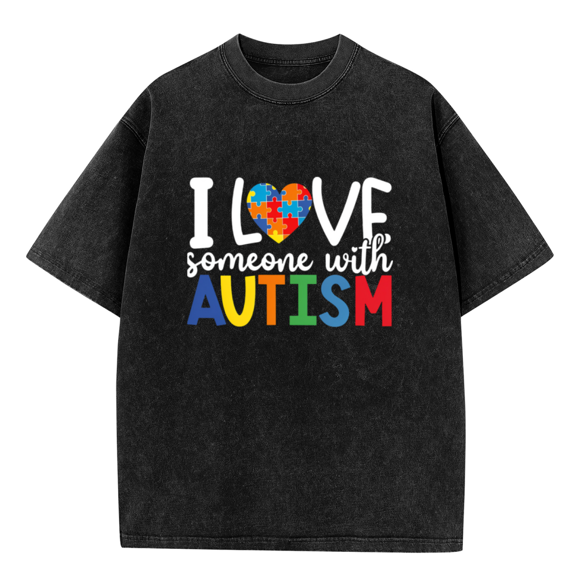 Autism Support washed graphic T-shirt product image