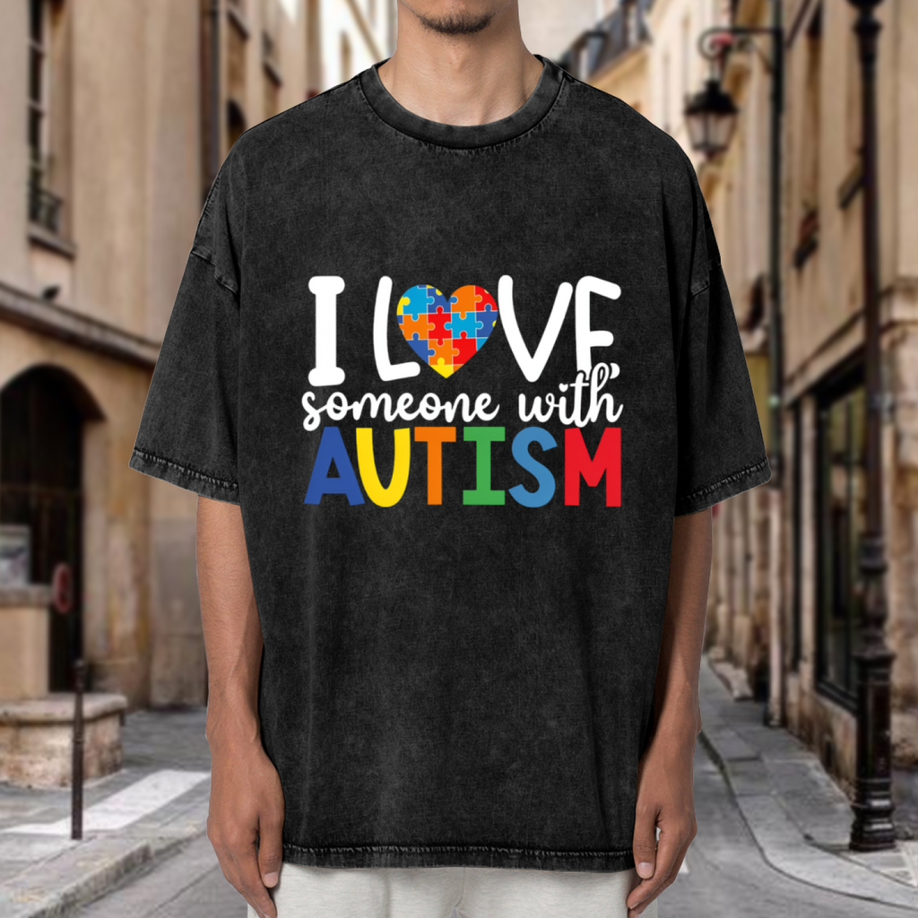 Autism Support washed graphic T-shirt product image