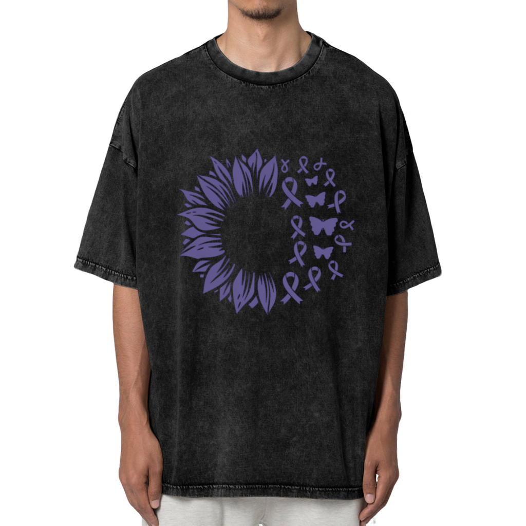Sunflower Stomach Cancer washed graphic T-shirt product image