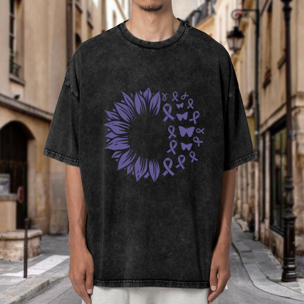 Sunflower Stomach Cancer washed graphic T-shirt product image