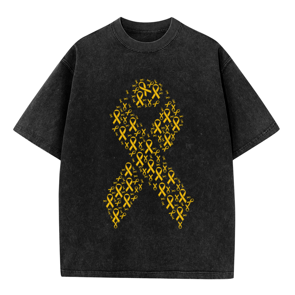 Gold Ribbon Graphic washed graphic T-shirt product image