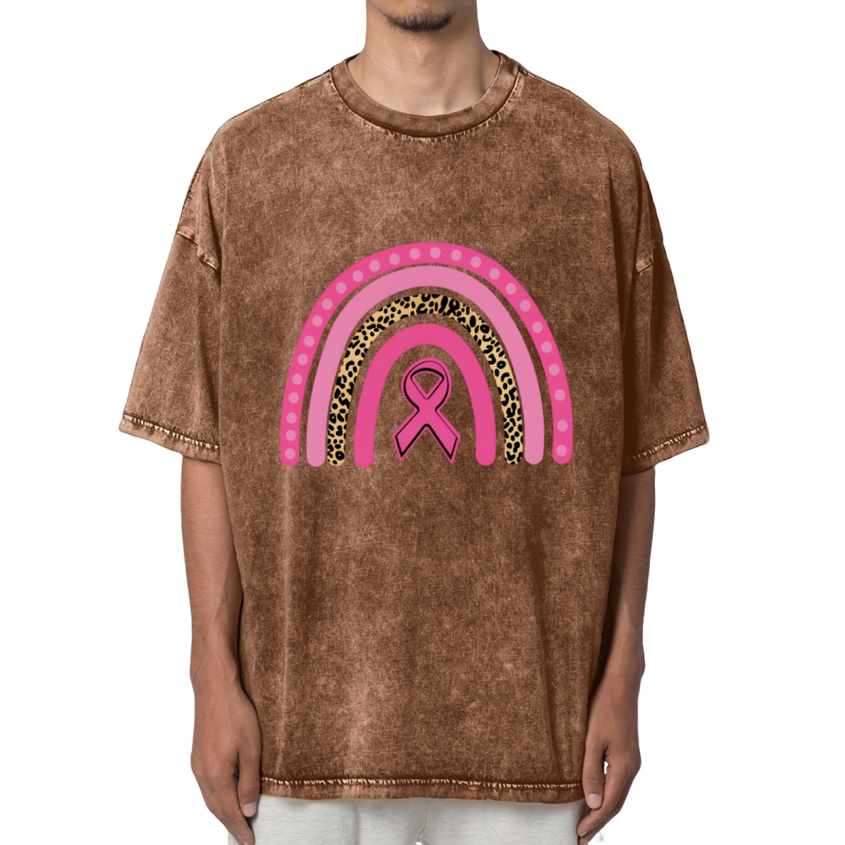Breast Cancer Awareness Washed Graphic T-Shirt