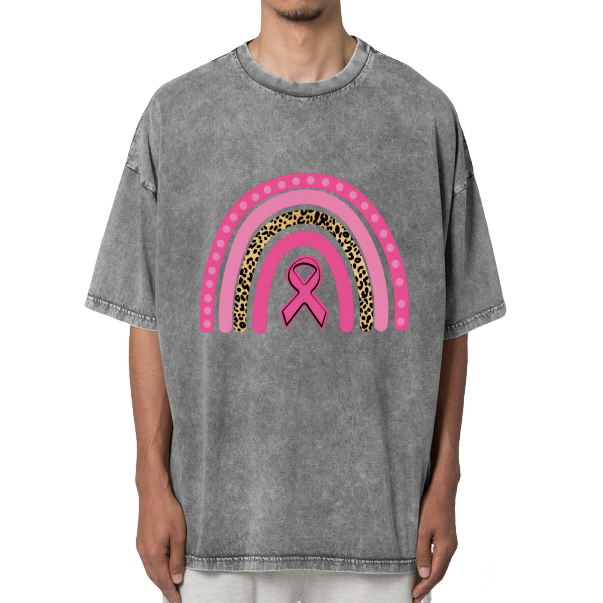 Breast Cancer Awareness Washed Graphic T-Shirt
