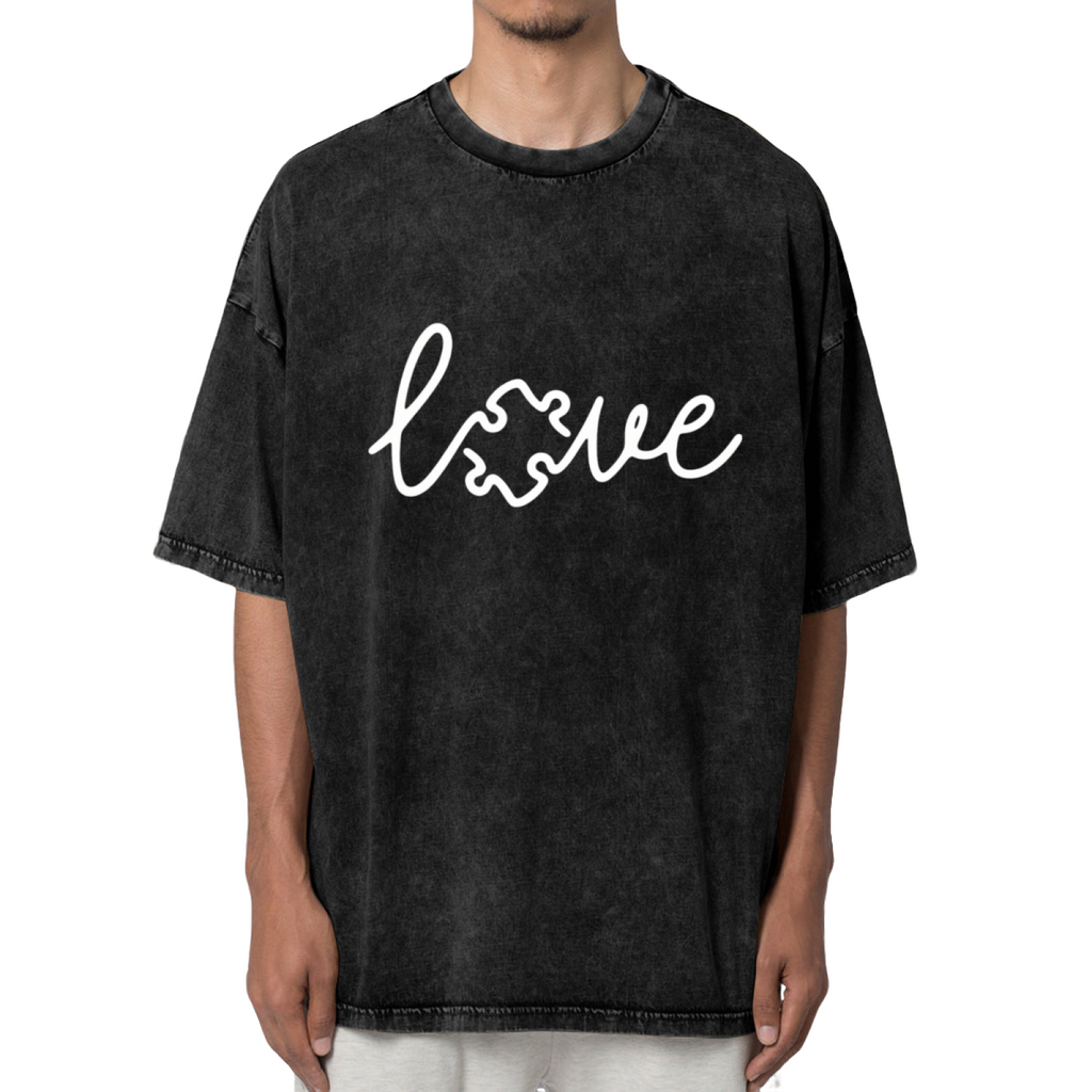 Autism Love washed graphic T-shirt product image