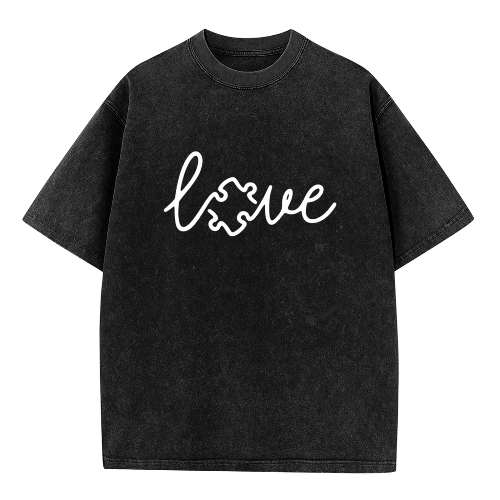 Autism Love washed graphic T-shirt product image