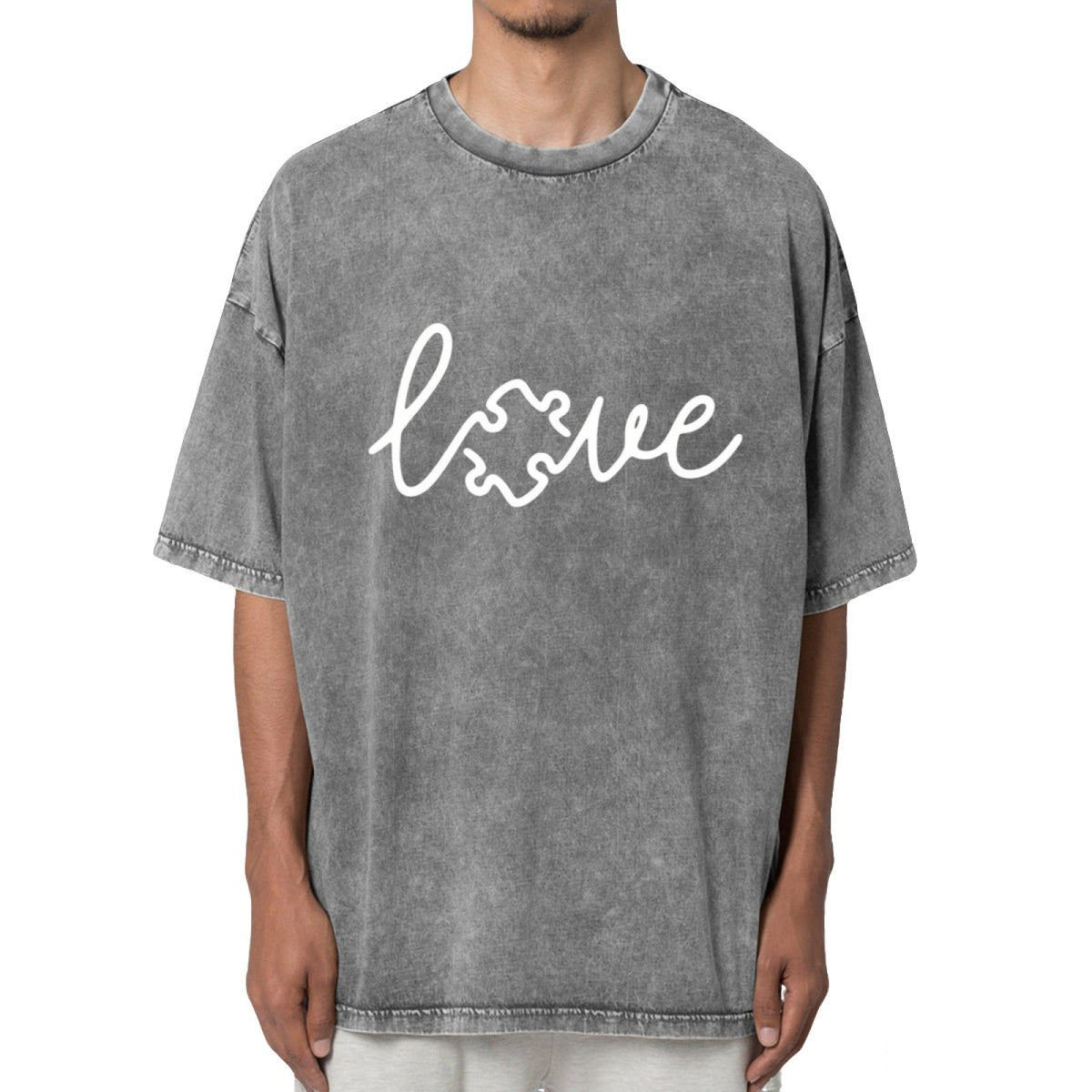 Autism Love Washed Graphic T-Shirt