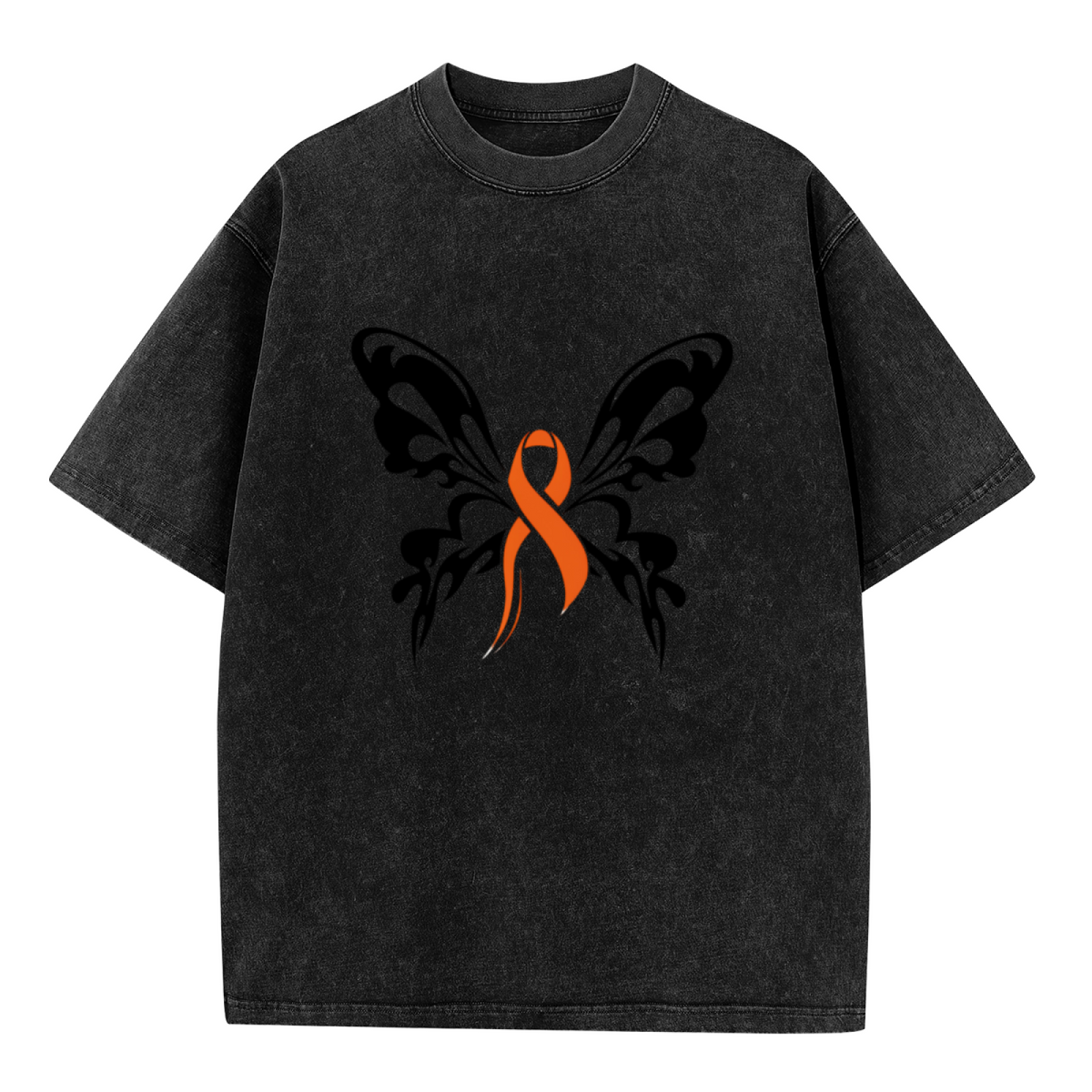 Kidney Cancer Butterfly washed graphic T-shirt product image