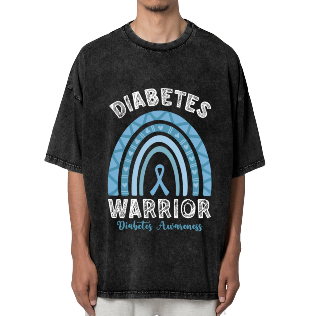 Diabetes Warrior washed graphic T-shirt product image