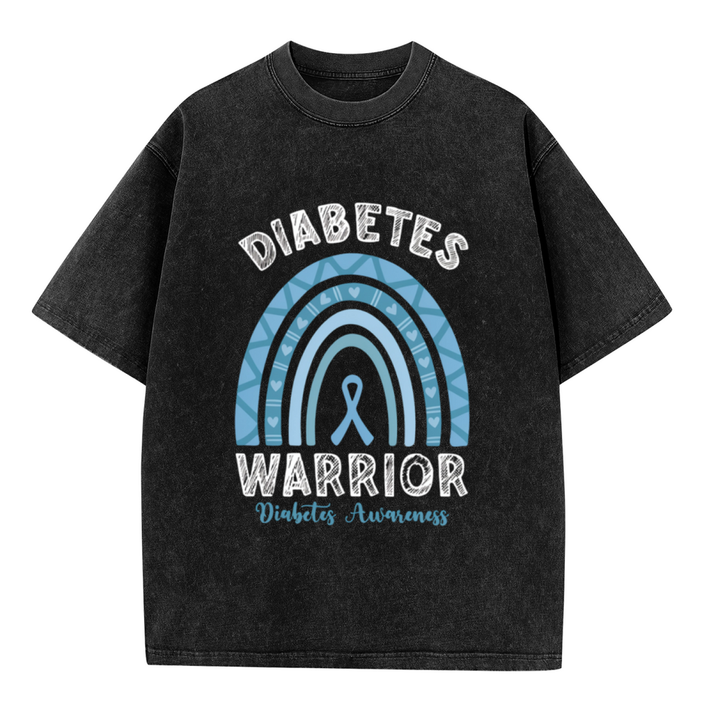 Diabetes Warrior washed graphic T-shirt product image