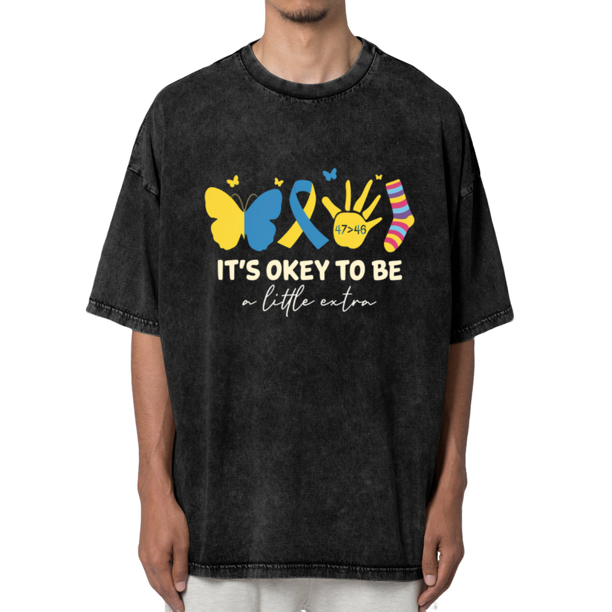 Down Syndrome Awareness washed graphic T-shirt product image