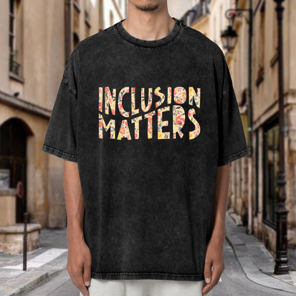 Inclusion Matters washed graphic T-shirt product image