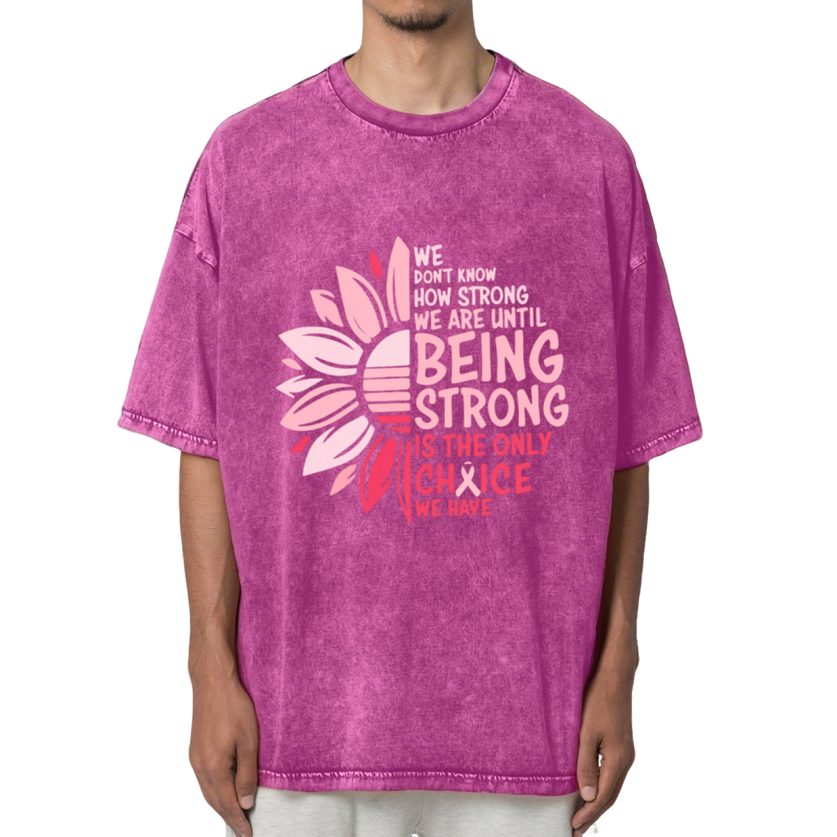 Breast Cancer Washed Graphic T-Shirt